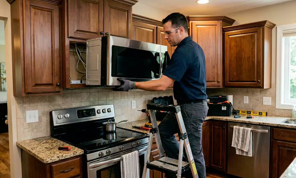 Microwave Installation in Winston-Salem, NC