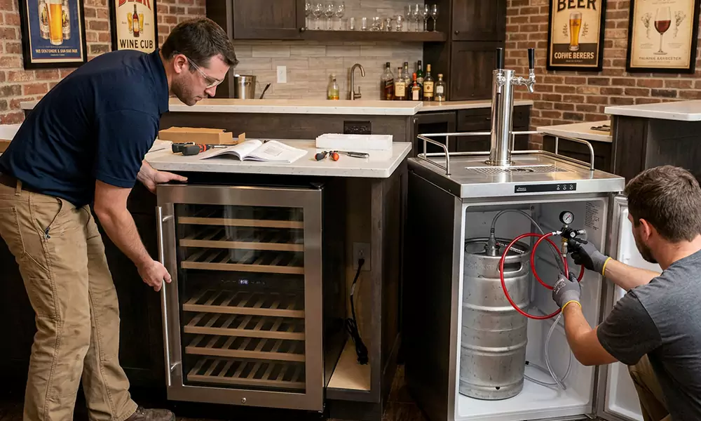 Wine Cooler and Kegerator Installation in Winston-Salem, NC